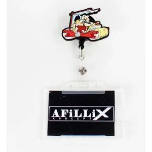 Afillix Concept Taş Devri Tasarım Ahşap Yoyo Yaka Kartı Aksesuarı Şeffaf Kart Koruyucu Hediyeli