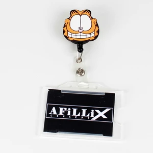 Afillix Concept Kötü Kedi Tasarım Ahşap Yoyo Yaka Kartı Aksesuarı Şeffaf Kart Koruyucu Hediyeli