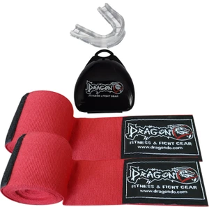 Boks Bandajı Elastik Bandaj (Çift) ve Dragon Dişlik 2'li Set