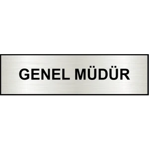Orse Reklam Genel Müdür Ofis Kapı Yönlendirme Levhası 26X7CM Yapışkanlı