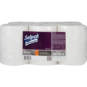 Selpak Professional Extra Hareketli Kağıt Havlu Çift Katlı 21 cm 135 m - 6 Adet
