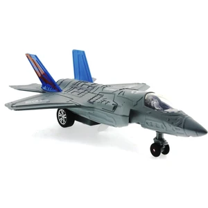 Çek Bırak Metal F-35 Benzeri Gri Savaş Uçağı Sesli Işıklı