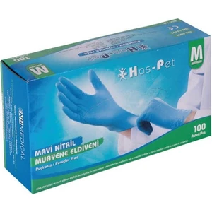Haspet Has-Pet Mavi Nitril Eldiven 100'LÜ ( M )