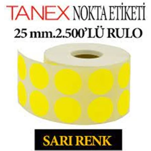 25 Mmsarı Nokta Etiketi