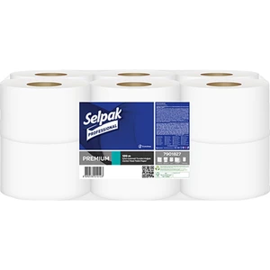 Selpak Professional Premium İçten Çekmeli Tuvalet Kağıdı Çift Katlı 545 Yaprak 120 m - 12 Adet