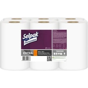 Selpak Professional Extra Hareketli Kağıt Havlu Çift Katlı 21 cm 70 m - 6 Adet