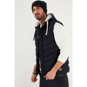 Kapüşonlu Slim Fit Yelek Erkek Yelek 556B5618