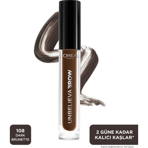 L'Oréal Paris Unbelieva Brow Uzun Süre Kalıcı Kaş Jeli  - 108 Dark Brunette