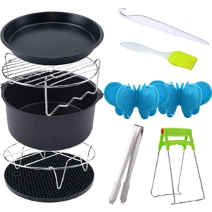 SunniMix 10 Adet Yui / Xiaomi / Philips / Kumtel Uyumlu Air Fryer Aksesuarları - Siyah (Yurt Dışından)