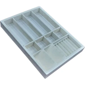 Aydın Dekor Yeni Süet Krem Çekmece Içi Takı Düzenleyici Kutu (Aydındecor)