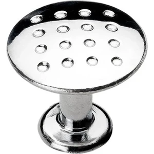 BADEM10 Noktalı Düğme Çekmece Dolap Kapak Kulpu Kulbu Krom Metal Daire Kulp