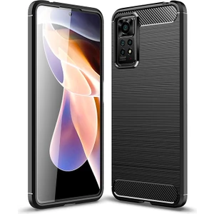 Xiaomi Redmi 11 Pro Için Fırçalanmış Tpu Kılıf - Siyah (Yurt Dışından)