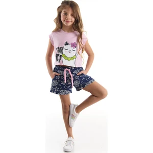 MSHB&G Hawaii Cat Kız Crop Top Şort Takım