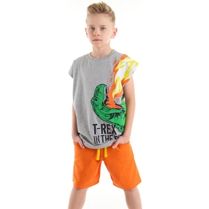 MSHB&G T-Rex Alev Erkek Çocuk T-Shirt Şort Takım
