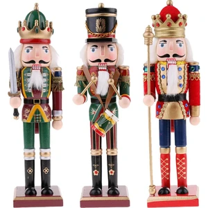 3 Adet Geleneksel Fındıkkıran Dekoratif Tatil Sezonu Ahşap Noel (Yurt Dışından)