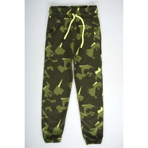 Miniko Kids Yeni Sezon Erkek Manşetli Pamuk Kamuflaj Eşofman Altı