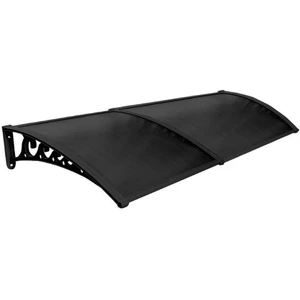 Plastik Ayak 6mm Levhalı Pratik Sundurma Kanopi 100X240 cm Siyah