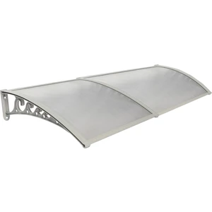 Plastik Ayak 6mm Levhalı Pratik Sundurma Kanopi 100X300 cm Gri