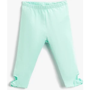 Kız Çocuk Cut Out Detaylı Basic Tayt Pamuklu