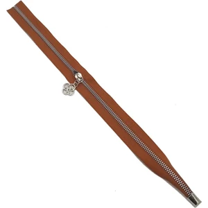 Angel Çanta Aksesuar Tek Stoplu  45 cm Fermuar Gümüş Metal  Taba Renk