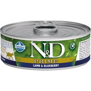Nd Prime Tahılsız Kuzulu ve Yaban Mersinli Yetişkin Kedi Konservesi 80 G x 12 Adet