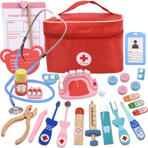 Ahşap Kutulu Doktor Oyuncakları - Çok Renkli (Yurt Dışından)