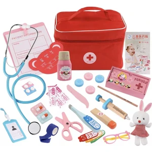 Ahşap Tıp Kutusu Doktor Oyuncaklar x (Yurt Dışından)