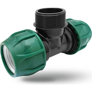 25  x  ¾"  x  25 Y.yeşil Seri Kablin Dıştan Dişli Erkek Te