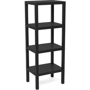 Trend Maison Dekoratif  Plastik Çok Amaçlı Banyo Düzenleyici-Saksılık-Kitaplık-Çiçeklik 4 Katlı Siyah