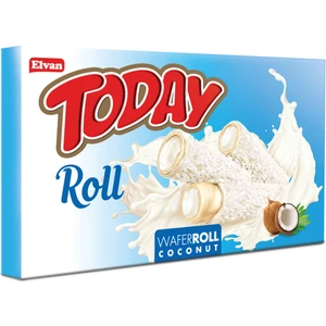 Today Roll Beyaz Kaplamalı Hindistan Cevizli Gofret 180 Gr. (1 Paket)