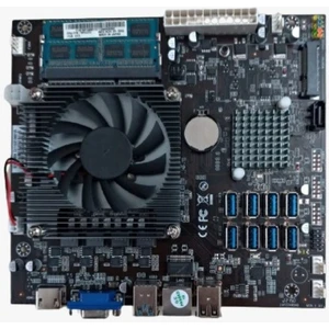 8li Mining  Intel B75 Anakart Işlemci 4gb Ram Fan