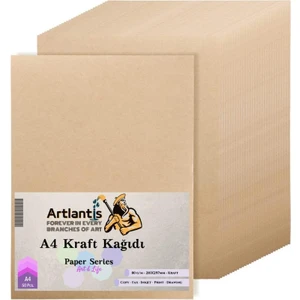 A4 Kraft Kağıt 80 gr 50 Adet Artlantis Kraft Saman Kağıt 50 Adet