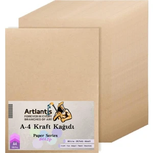 A4 Kraft Kağıt 80 gr 100 Adet Artlantis Kraft Saman Kağıt 100 Adet