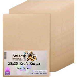 25X35 Kraft Kağıt 80 gr 100 Adet Artlantis Kraft Saman Kağıt 25X35 100 Adet