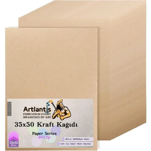35X50 Kraft Kağıt 80 gr 50 Adet Artlantis Kraft Saman Kağıt 35X50 50 Adet