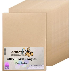 50X70 Kraft Kağıt 80 gr 25 Adet Artlantis Kraft Saman Kağıt 50X70 25 Adet