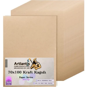 70X100 Kraft Kağıt 80 gr 5 Adet Artlantis Kraft Saman Kağıt 70X100 5 Adet