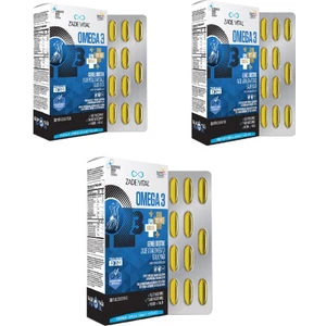 Zade Vital Omega 3 Balık Yağı Premium 30 Kapsül 3 Lü Avantaj Paket