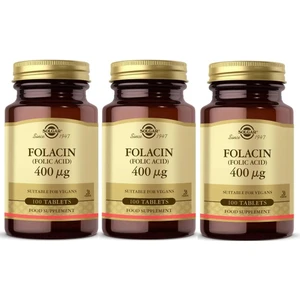 Folic Acid 400 Mcg 100 Tablet 3 Adet