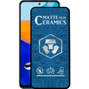 Case World Caseworld Xiaomi Redmi Note 11 Tam Kaplayan Mat Seramik Nano Esnek Ekran Koruyucu Cam