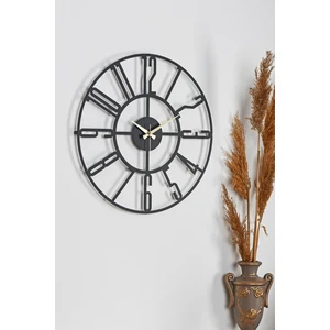 Muyika Design Muyika New Bunnela Metal Siyah Sessiz Mekanizma Duvar Saati 50X50Cm Mds-50