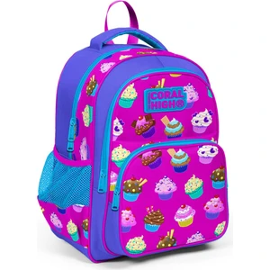Coral High Kids Mavi Pembe Üç Bölmeli Okul Sırt Çantası 23495