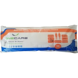 One Care 50 li 12 Paket - One Care Bariyer Kremli Inkontinans Mendili/kesesi