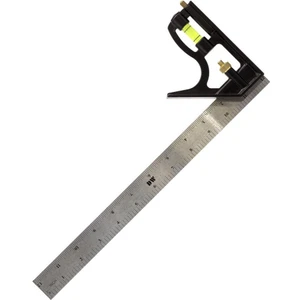 Dw Ayarlanabilir Su Terazili Gönye 30CM 45-90° Marangoz Açı Ölçer