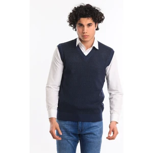 Soylu Triko Süveter Desenli Indigo (3209)