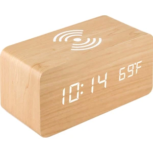 Top Geek Kablosuz Şarjlı Dijital Çalar Saat LED Masa Çalar Saat