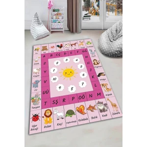 Cappio Halı Öğretici  Çocuk Halısı Makinada Yıkanabilir Kaymaz Dot Taban CP1170