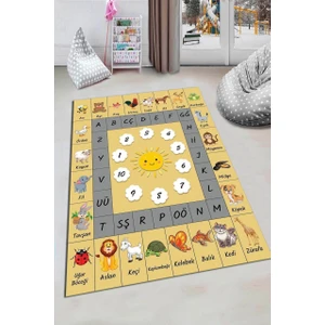 Cappio Halı Öğretici  Çocuk Halısı Makinada Yıkanabilir Kaymaz Dot Taban CP1169