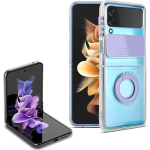 Samsung Galaxy Z Için Sürgülü Kamera Tasarım Kılıfı Flip3 5g Beyaz(Yurt Dışından)