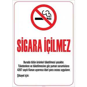 Svn Sigara Içilmez Levhası 50X70 cm